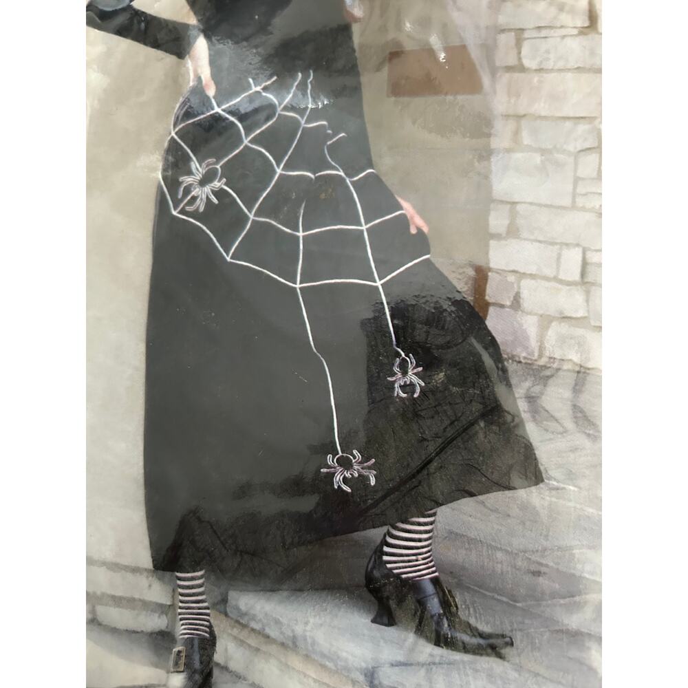 WOMAN'S EMBROIDERED SPIDER WEB SKIRT SIZE XL GOTH